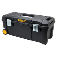 Tool Box on Wheels, 12-1/2" W x 28-1/2" D x 12" H, Black WestPier