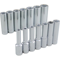 Jeu de douilles, 14 Mcx, Prise de 3/8", Profond WestPier