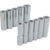 Jeu de douilles, 11 Mcx, Prise de 3/8", Profond WestPier