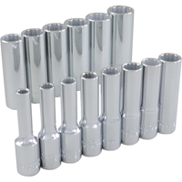 Jeu de douilles, 14 Mcx, Prise de 3/8", Profond WestPier