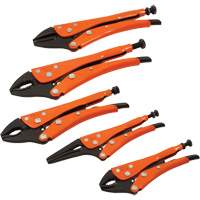 Straight Curved & Long Nose Locking Pliers Set, 5 Pieces TYR832 | WestPier