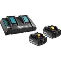 Ensemble de batterie au lithium-ion & chargeur &agrave; double port, 18 V, Lithium-ion WestPier