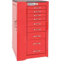 Pro+ Left Side Rider Tool Cabinet, 8 Drawers, 19" W x 19" D x 36-1/2" H, Red WestPier