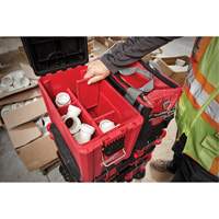 Packout Compact Tool Box, 10" x 16-1/5" x 13", Black/Red WestPier