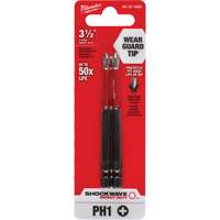 Embout de tournevis Shockwave Impact Duty, Phillips, Embout #1, Prise 1/4", Longueur 3-1/2" WestPier