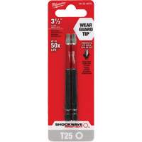 Embout de tournevis Shockwave Impact Duty, Torx, Embout T-25, Prise 1/4", Longueur 3-1/2" WestPier
