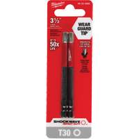 Embout de tournevis Shockwave Impact Duty, Torx, Embout T-30, Prise 1/4", Longueur 3-1/2" WestPier
