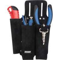 Lineman's Tool Pouch, Multiple Tool Holder, Leather, 3 Pockets WestPier