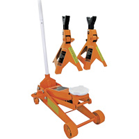 Service Jack with 3-Ton Vehicle Stands, 2.5 Ton(s) Capacity, 5" Lowered, 19-1/4" Raised, Manual Hydraulic UAV870 | WestPier