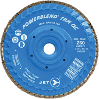 Disque &agrave; feuillets PowerBlend TRM QC ajustable, 4-1/2" x 5/8"-11, Type 27, Grain Z60, Alumine de zirconium WestPier