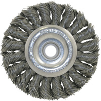 3K114 Unthreaded Knot Twisted Wire Wheel, 3-1/4" Dia., 0.014" Fill, 3/8"-1/2 Arbor WestPier