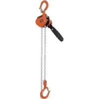 KLP Series Lever Chain Hoists, 5' Lift, 500 lbs. (0.25 tons) Capacity, Steel Chain UAW102 | WestPier
