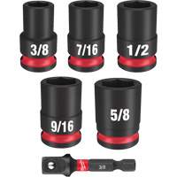 Jeu de douilles SAE &agrave; 6 pans Shockwave Impact Duty, 6 Mcx, Chocs, Prise de 3/8" WestPier