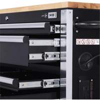 HDRC5212 Armoire mobile de s&eacute;rie HD, 12 tiroirs, 51-1/4" la x 21" p x 40-3/10" h, Noir WestPier