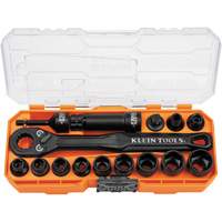 KNECT Essential Pass Through Impact Socket Set, 28 Pcs, Impact, 3/8" Drive Size WestPier