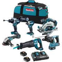 Ensemble 6 outils &agrave; moteur sans balai LXT, Lithium-ion, 18 V WestPier
