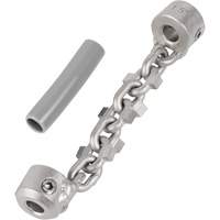 Chaîne de nettoyage de tuyaux de 1-1/4" - 1-1/2" pour c&acirc;ble de serpent &agrave; chaîne de 1/4" WestPier
