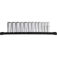 Jeu de douilles &agrave; puits profondes m&eacute;triques &agrave; 12 pans, 12 Mcx, Prise de 3/8", Profond WestPier