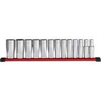 Jeu de douilles profondes SAE &agrave; 12 pans, 13 Mcx, Prise de 1/2", Profond WestPier