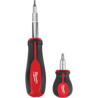 11-in-1 Multi-Bit Screwdriver & 6-in-1 Stubby Multi-Bit Screwdriver Set, 3"/9-4/5" L, Cushion Grip Handle WestPier