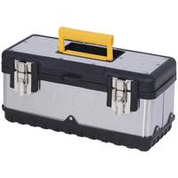 JPSTB-15 Stainless Steel Hand Tool Box, 6-1/4" D x 15" W x 7" H, Black/Silver WestPier