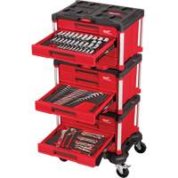 366-Piece Master Mechanics Hand Tool Set with PACKOUT Drawers & Dolly, 16-3/10" x 22-1/5" x 48-5/8", Black/Red WestPier