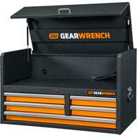 Tool Chest, 40-3/5" W, 5 Drawers, Black/Orange WestPier