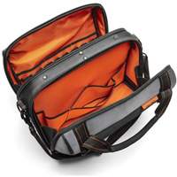 Sac ouvert de 17" pour outils d'ouvrier, Polyester, 3 pochettes, Noir/Gris/Orange WestPier