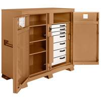 Model 112 Jobsite Cabinet with Padlock, Steel, 54.9 Cubic Feet, Tan WestPier