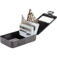Gold Oxide Drill Bit Set, 21 Pieces, High Speed Steel WestPier