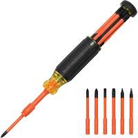 6-in-1 Insulated Auto-Lock Screwdriver, 9-1/2" L, Cushion Grip Handle WestPier