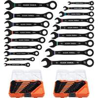Wrench Set, Ratcheting Combination, 18 Pieces, Imperial and Metric WestPier