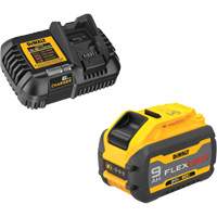 MAX FLEXVOLT Battery & Charger Kit, Lithium-Ion, 20 V/60 V, 9 Ah WestPier
