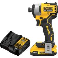 Ensemble tournevis &agrave; chocs sans fil et sans balai ATOMIC COMPACT SERIES MAX*, 1/4", 1700 lb-po Couple max., 20 V, Lithium-ion WestPier