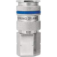 QUIKSILVER Industrial Quick Coupler, Nickel Plated Brass, 3/8", Female NPT, 435 PSI WestPier