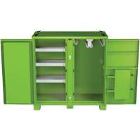 Armoire de rangement d'&eacute;PI sur place, Acier, Vert lime haute visibilit&eacute; WestPier