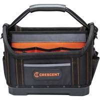 Sac ouvert de 14" pour outils d'ouvrier, 1680 Denier/Polyester, 25 pochettes, Noir/Gris/Orange WestPier