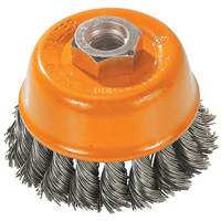 Knot-Twisted Wire Cup Brush, 3" Dia. x M10x1.5 Arbor UE887 | WestPier