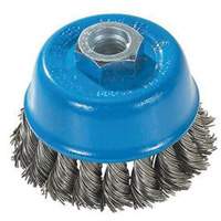 Knot-Twisted Wire Cup Brush, 3" Dia. x M10x1.25 Arbor UE891 | WestPier