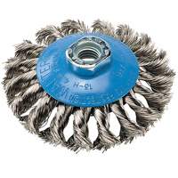 Knot-Twisted Wire Saucer Cup Brush, 6" Dia. x 5/8"-11 Arbor VV868 | WestPier