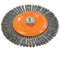 Stringer Bead Knotted Wire Brush, 6-7/8" Dia., 0.02" Fill, 5/8"-11 Arbor, Steel UE928 | WestPier