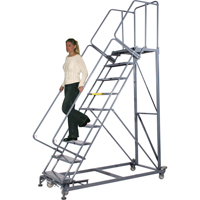 Heavy-Duty Stairway Slope Ladders, 5 Steps, Perforated, 50° Incline, 50" High VC409 | WestPier