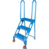 Portable Folding Ladder, 3 Steps, Perforated, 30" High VC437 | WestPier