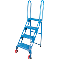 Portable Folding Ladder, 4 Steps, Perforated, 40" High VC438 | WestPier