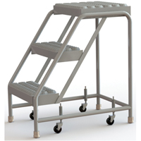 &eacute;chelles roulantes, 3 marches, Largeur de la marche 16", Hauteur de la plateforme 30", Aluminium WestPier