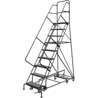 All Directional Rolling Ladder, 9 Steps, 24" Step Width, 90" Platform Height, Steel VC542 | WestPier