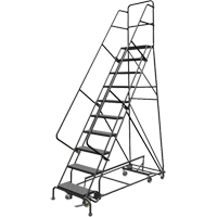 All Directional Rolling Ladder, 10 Steps, 24" Step Width, 100" Platform Height, Steel VC543 | WestPier