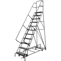 All Directional Rolling Ladder, 11 Steps, 24" Step Width, 110" Platform Height, Steel VC544 | WestPier