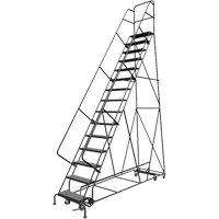 All Directional Rolling Ladder, 15 Steps, 24" Step Width, 150" Platform Height, Steel VC548 | WestPier