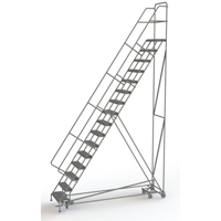 All Directional Rolling Ladder, 16 Steps, 24" Step Width, 160" Platform Height, Steel VC549 | WestPier